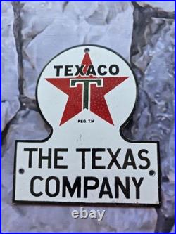 Vintage Texaco The Texas Company Distributor Porcelain Gas Sign