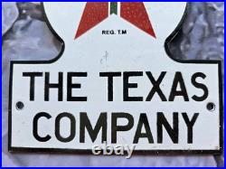 Vintage Texaco The Texas Company Distributor Porcelain Gas Sign