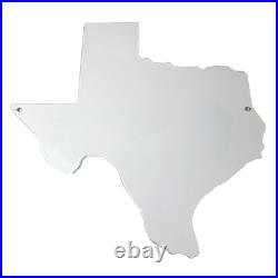 Vintage Texas Shaped Sign USA Humble Gas Service Station Pump Porcelain Sign