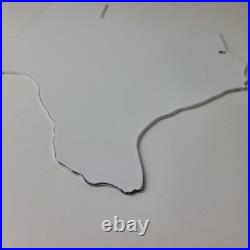 Vintage Texas Shaped Sign USA Humble Gas Service Station Pump Porcelain Sign