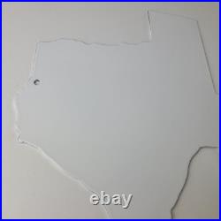 Vintage Texas Shaped Sign USA Humble Gas Service Station Pump Porcelain Sign