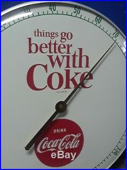 Vintage Things Go Better With Coke Drink Coka Cola round Thermometer
