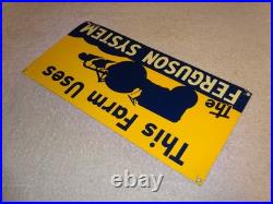 Vintage This Farm Uses The Ferguson System Ford Tractor 15.5 Metal Gas Oil Sign