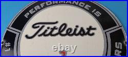 Vintage Titleist Golf Sign #1 Ball Golfing Dealer Porcelain Gas Pump Sign