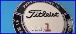 Vintage Titleist Golf Sign #1 Ball Golfing Dealer Porcelain Gas Pump Sign