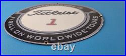 Vintage Titleist Golf Sign #1 Ball Golfing Dealer Porcelain Gas Pump Sign