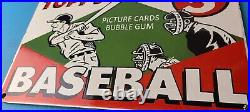 Vintage Topps Baseball Sign MLB Trading Cards Bubble Gum Porcelain Gas Sign