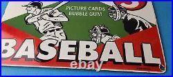 Vintage Topps Baseball Sign MLB Trading Cards Bubble Gum Porcelain Gas Sign