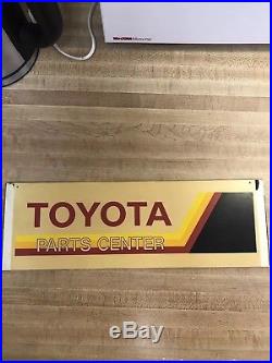 Vintage Toyota Parts Center Sign Double Sided Toyota Advertising Sign 70s 80s