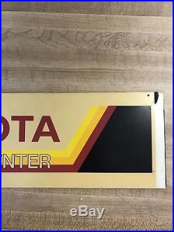 Vintage Toyota Parts Center Sign Double Sided Toyota Advertising Sign 70s 80s