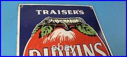 Vintage Traisers Pippins Cigars Porcelain Tobacco Smoking Gas Pump Service Sign