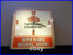 Vintage Trico Wiper Blades Advertising Lighted Clock