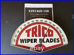 Vintage Trico Wiper Blades Advertising Thermometer Gas Oil Sign no glass