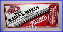 Vintage Trico Wiper Blades & Refills Aluminum Sign Missing Thermometer