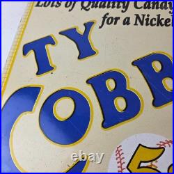 Vintage Ty Cobb Baseball Sign MLB Candy Michigan Porcelain Gas Sign