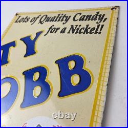 Vintage Ty Cobb Baseball Sign MLB Candy Michigan Porcelain Gas Sign