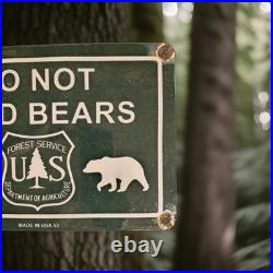 Vintage US Forest Service Do Not Feed Bears Porcelain Sign National Park Service