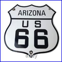 Vintage US Route 66 Arizona Sign Porcelain Highway Road Marker Gas Pump Sign Vintage US Route 66 Arizona Sign Porcelain Highway Road Marker Gas Pump Sign