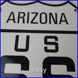 Vintage US Route 66 Arizona Sign Porcelain Highway Road Marker Gas Pump Sign Vintage US Route 66 Arizona Sign Porcelain Highway Road Marker Gas Pump Sign