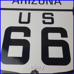 Vintage US Route 66 Arizona Sign Porcelain Highway Road Marker Gas Pump Sign Vintage US Route 66 Arizona Sign Porcelain Highway Road Marker Gas Pump Sign