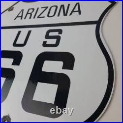 Vintage US Route 66 Arizona Sign Porcelain Highway Road Marker Gas Pump Sign Vintage US Route 66 Arizona Sign Porcelain Highway Road Marker Gas Pump Sign