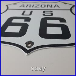Vintage US Route 66 Arizona Sign Porcelain Highway Road Marker Gas Pump Sign Vintage US Route 66 Arizona Sign Porcelain Highway Road Marker Gas Pump Sign