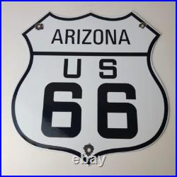 Vintage US Route 66 Arizona Sign Porcelain Highway Road Marker Gas Pump Sign Vintage US Route 66 Arizona Sign Porcelain Highway Road Marker Gas Pump Sign