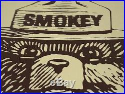 Vintage USA 53 Smokey The Bear Porcelain Sign Oil Gas Station Advertising Sign