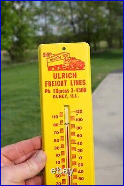 Vintage Ulrich Semi Truck metal advertising thermometer Sign St Louis Missouri