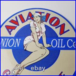 Vintage Union Oil Co Sign Aviation Gas Service Pump Porcelain Sign Vintage Union Oil Co Sign Aviation Gas Service Pump Porcelain Sign
