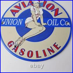 Vintage Union Oil Co Sign Aviation Gas Service Pump Porcelain Sign Vintage Union Oil Co Sign Aviation Gas Service Pump Porcelain Sign
