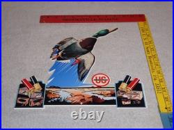 Vintage Us Ammunition Duck Hunting Metal Gun Bullet United States Gasoline Sign