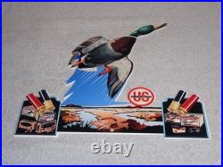 Vintage Us Ammunition Duck Hunting Metal Gun Bullet United States Gasoline Sign