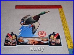 Vintage Us Ammunition Duck Hunting Metal Gun Bullet United States Gasoline Sign