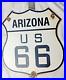 Vintage-Us-Route-66-Arizona-Az-Porcelain-Metal-Highway-Sign-Gas-Oil-Road-Shield-01-nu