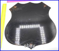 Vintage Us Route 66 Hackberry Porcelain Metal Highway Sign Gas Oil Road Shield