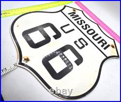 Vintage Us Route 66 Missouri Az Porcelain Metal Highway Sign Gas Oil Road Shield