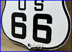 Vintage Us Route 66 New Mexico Porcelain Metal Highway Sign Gas Oil Road Shield