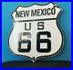 Vintage-Us-Route-66-Porcelain-Gasoline-Auto-New-Mexico-Road-Shield-Sign-01-ny