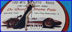 Vintage Usac Auto Club Porcelain State Fair Gas Service Station Pump Plate Sign