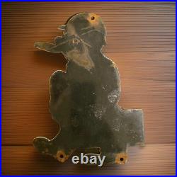 Vintage Used Cars Porcelain Sign Dealership Ford Chevrolet Dodge Toyota Gas Oil