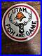 Vintage-Utah-Fish-Game-Sign-Porcelain-Gas-Oil-Pump-Deer-Hunting-Pump-Sign-01-hkz