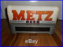 Vintage VERY RARE Metz Beer OMAHA NE Lighted Advertising Cash Register SIGN
