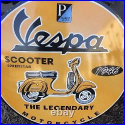Vintage VESPA Motor scooter? Porcelain sign large 30 Dealer Display