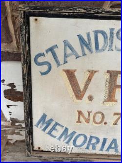 Vintage VFW Sign Standish Buxton Masonite Vintage VFW Sign Standish Buxton Masonite