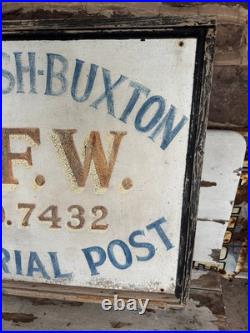 Vintage VFW Sign Standish Buxton Masonite Vintage VFW Sign Standish Buxton Masonite