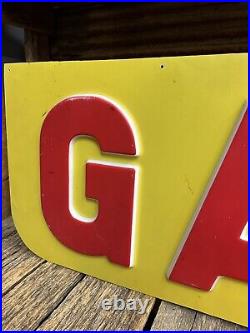 Vintage Vacuum Formed Plastic Gas Sign 3ftx18 Inch