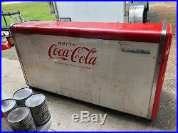 Vintage Victor CL-35A Coca Cola Embossed 3 Door Cooler Diner Soda Fountain Bar