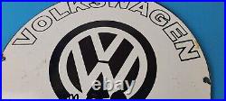 Vintage Volkswagen Sign Porcelain Dealership Sales VW Mighty Mouse Gas Sign