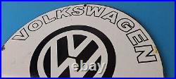 Vintage Volkswagen Sign Porcelain Dealership Sales VW Mighty Mouse Gas Sign